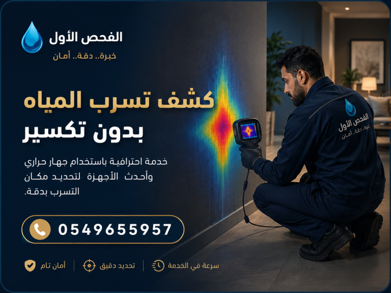 كشف تسرب المياه بدون تكسير
